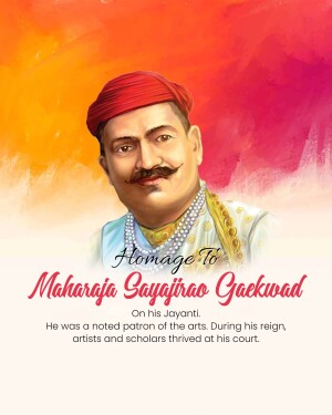 Sayajirao Gaekwad Jayanti