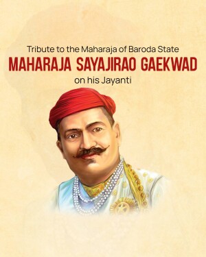 Sayajirao Gaekwad Jayanti