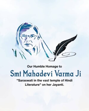Mahadevi Verma Jayanti