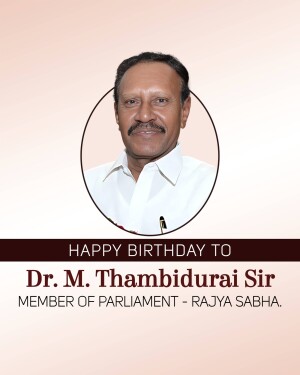 M. Thambi Durai Birthday