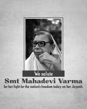 Mahadevi Verma Jayanti