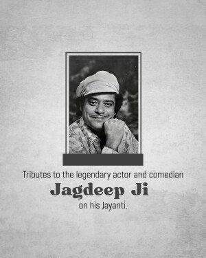 Actor Jagdeep Jayanti