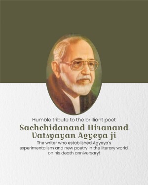 Sachchidanand Hiranand Vatsayan Punyatithi