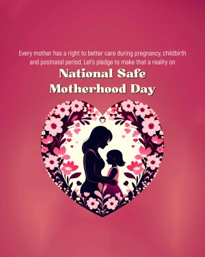 National Safe Motherhood Day