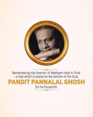 Pannalal Ghosh Punyatithi