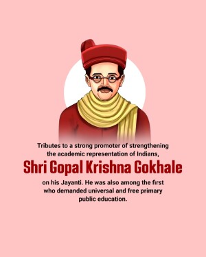 Gopal Krishna Gokhale Jayanti