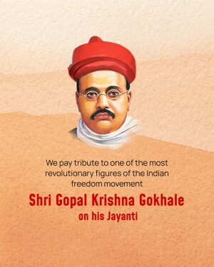 Gopal Krishna Gokhale Jayanti