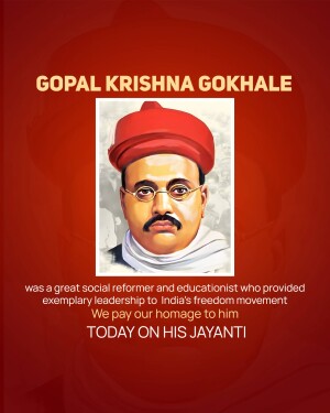 Gopal Krishna Gokhale Jayanti