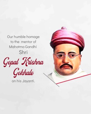 Gopal Krishna Gokhale Jayanti