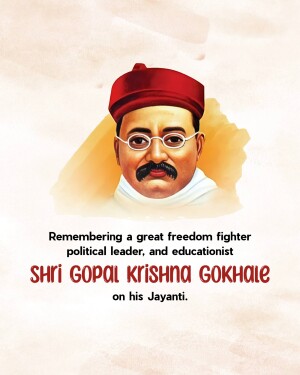 Gopal Krishna Gokhale Jayanti