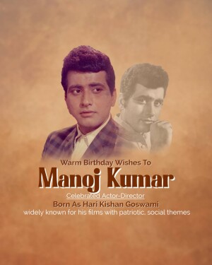 Manoj Kumar Birthday