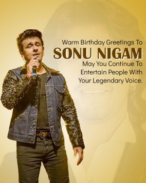 Sonu Nigam Birthday