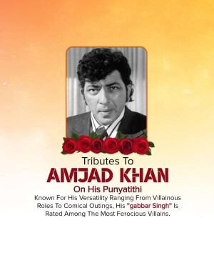 Amjad Khan Punyatithi