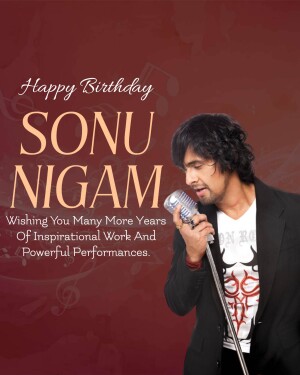 Sonu Nigam Birthday