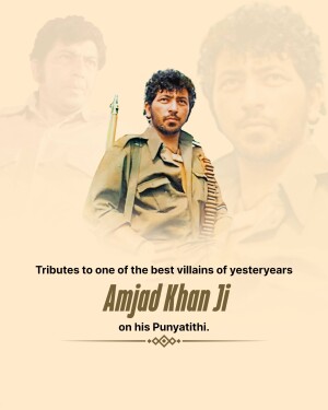 Amjad Khan Punyatithi