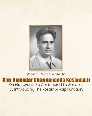 Damodar Dharmananda Kosambi Jayanti