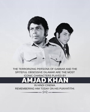 Amjad Khan Punyatithi