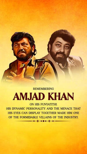 Amjad Khan Punyatithi