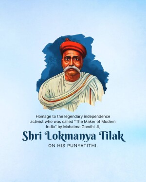 Bal Gangadhar Tilak Punyatithi
