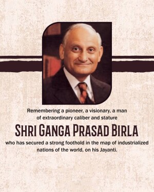 Ganga Prasad Birla Ji Jayanti