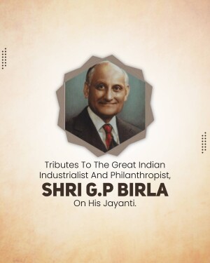 Ganga Prasad Birla Ji Jayanti