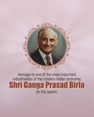 Ganga Prasad Birla Ji Jayanti