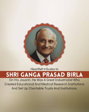 Ganga Prasad Birla Ji Jayanti