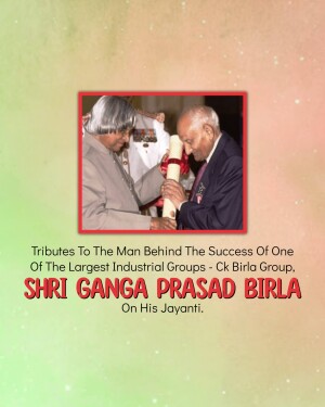 Ganga Prasad Birla Ji Jayanti