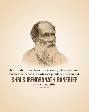 Sir Surendranath Banerjee Punyatithi