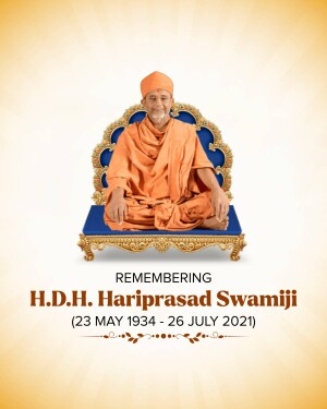 H.D.H. Hariprasad Swami Maharaj Punyatithi