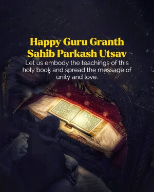Parkash Utsav Sri Guru Granth Sahib Ji