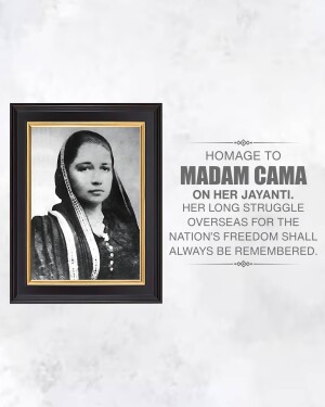 Bhikaiji Cama Jayanti